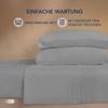 Dreamzie 4-Piece Bedding Set 150 x 200 cm, Microfiber, Light Gray view 4