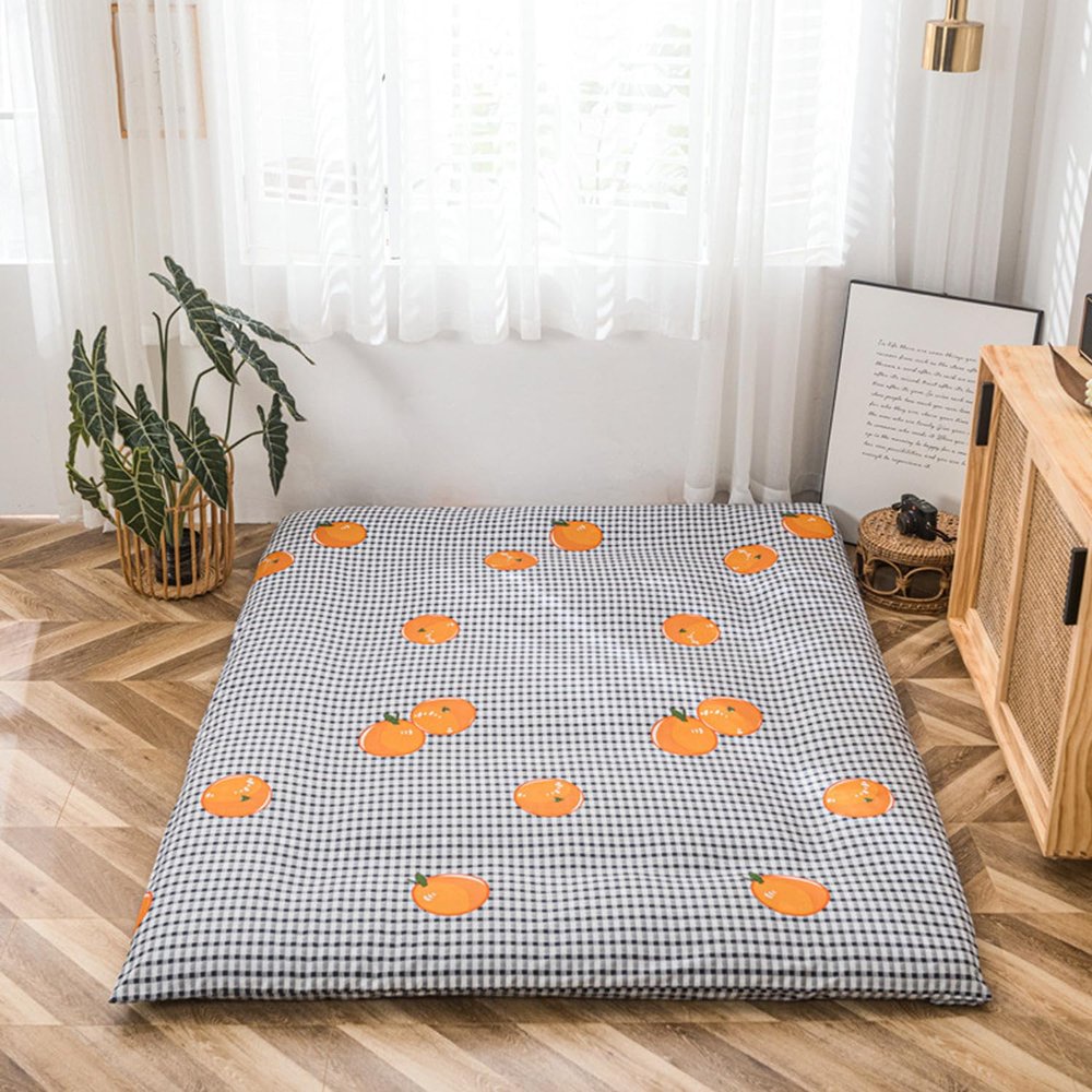 LDLCYCN Zippered Japanese Floor Futon Mattress Cover, 200 x 220 cm