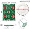 Christmas Knit Pattern Serving Tray with Handles, Green Trees and Snowflakes, Clear Acrylic, 30.5 x 40.6 cm view 3
