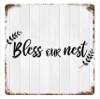 “Bless Our Nest Chris” Wall Sign, Personalized Aluminum Sign, Plaque, Solid, for Graduation, 12 x 16 in view 1