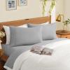 AJMDGW 2-Pack Microfiber Pillowcases, King Size, Green Bed Pillow Covers with Envelope Closure, 1800 Thread Count, Soft & Shrinkage-Resistant (Light Grey, King 20" x 40") view 2