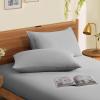AJMDGW 2-Pack Microfiber Pillowcases, King Size, Green Bed Pillow Covers with Envelope Closure, 1800 Thread Count, Soft & Shrinkage-Resistant (Light Grey, King 20" x 40") view 3