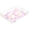 Illustrated Cat Serving Tray with Handles, Transparent Acrylic, 30.5 x 40.6 cm view 1
