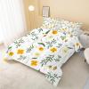 Linfye Green Leaves Duvet 140 x 200 cm, 4 Seasons Reversible Quilted Blanket with 2 Pillowcases view 2