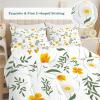 Linfye Green Leaves Duvet 140 x 200 cm, 4 Seasons Reversible Quilted Blanket with 2 Pillowcases view 4