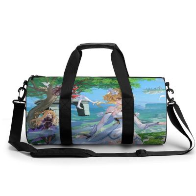 Cartoon Girl Sports Duffel Bag, 45 x 23 x 23 cm