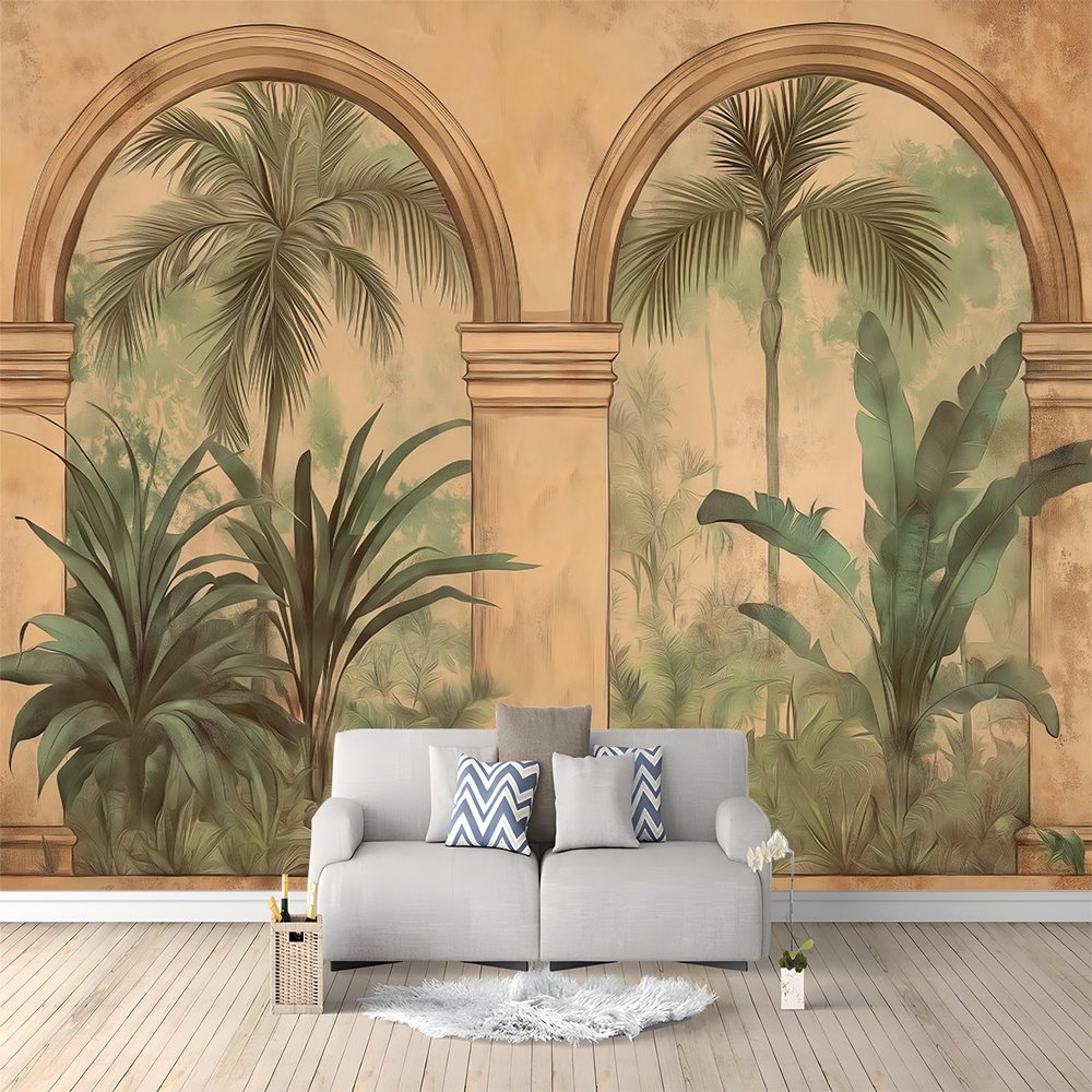 Palm Plant Photo Wallpaper 200 x 140 cm, Nonwoven, 3D Effect
