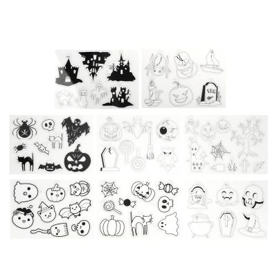 Tbest Paper Shrink Film, 8 Sheets, Halloween Style, for DIY Jewelry and Keychains