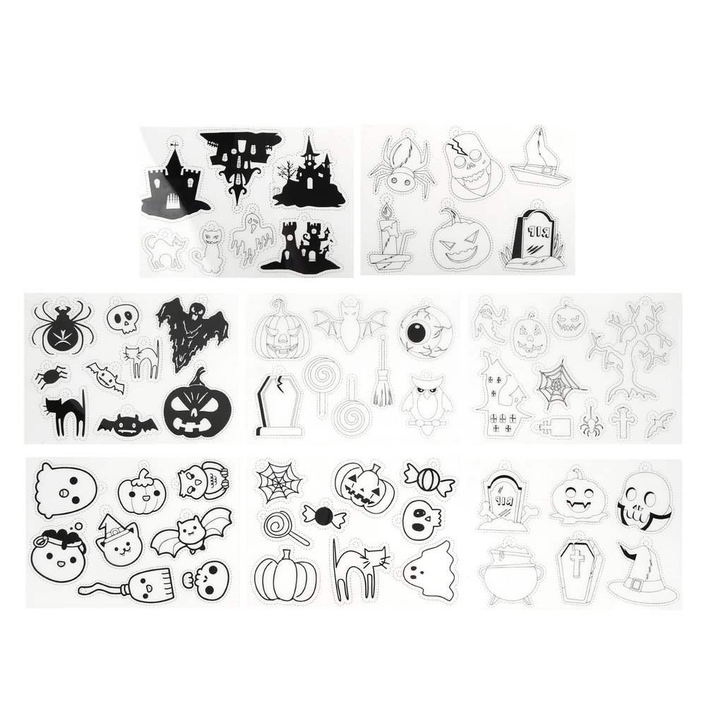 Tbest Paper Shrink Film, 8 Sheets, Halloween Style, for DIY Jewelry and Keychains