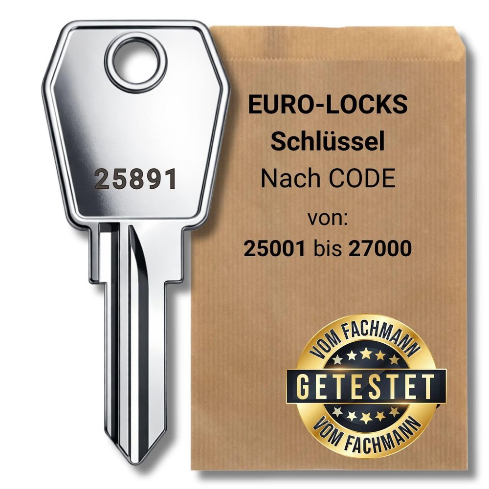 Replacement Key for Euro-Locks, Code 26442 (25001–27000)