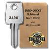 bayesen Replacement Key for Euro-Locks, Precisely Cut, Code 2521 view 1
