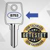 Replacement Key for Euro-Locks B431 (Codes B001–B1000) view 2