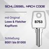 Replacement Key for Euro-Locks B431 (Codes B001–B1000) view 3