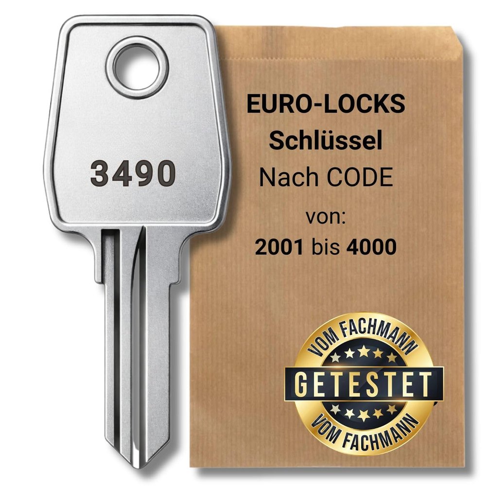 bayesen Replacement Key for Euro-Locks, Code 2187