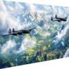 Diamond Painting Home Decor Gift, 5D DIY Full-Drill Kit, Mountains and Cities, Square Drills, 90 x 45 cm view 1