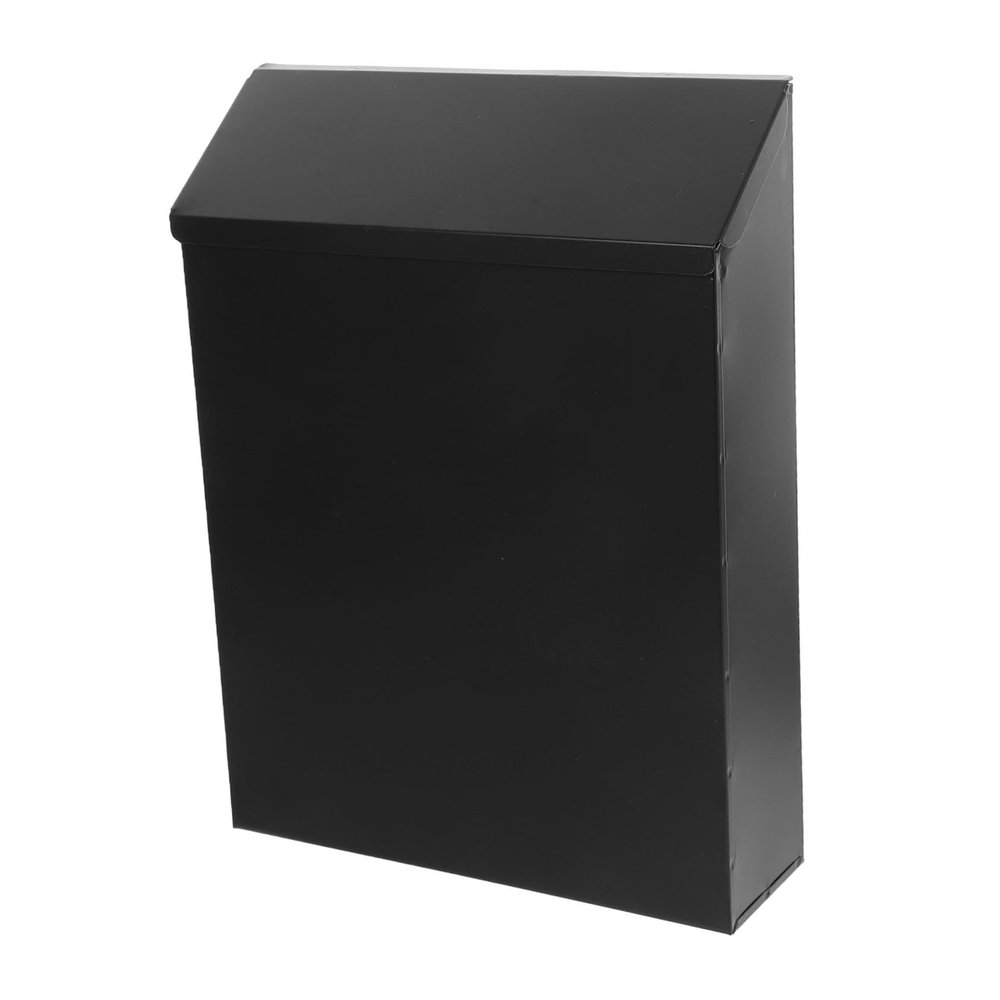 Decorative Iron Wall-Mounted Mailbox with Lock for Office and Reception