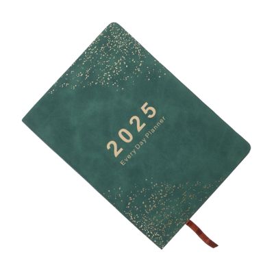 2025 Daily Planner, PU and Paper, Green