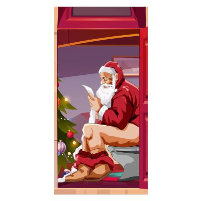 Christmas Door Cover with Festive Design