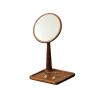 GFHTRELY Walnut Wood Vanity Mirror with Tray view 1