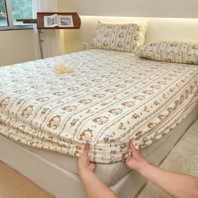 JIANINGHOME Cotton Jersey Fitted Sheet with All-Around Elastic, 150 x 200 cm