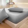 JIANINGHOME Cotton Jersey Fitted Sheet with All-Around Elastic, 150 x 200 cm view 4
