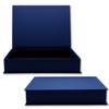 NEUSER PAPIER Gift Boxes with Hinged Lids, 4-Pack, DIN A4, Dark Blue, 334 x 242 x 65 mm view 1