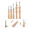 Tofficu 5-Piece Punch Needle Set with Wooden Handles view 2