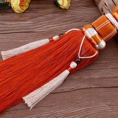 Tassel Tiebacks for Curtains, 1 Pair, Orange