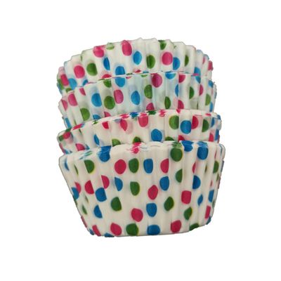 TOPBATHY 100-Piece Round Polka Dot Cupcake Liners, Heat-Resistant Greaseproof Paper Baking Cups