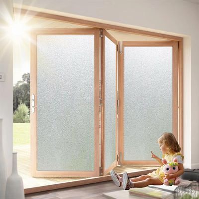 Frosted Window Film Strip 19.7 x 232.3 in, Self-Cling, Heat-Reflective, Privacy