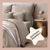 Amqua Egyptian Cotton Mako Satin Bedding Set 200 x 220 cm, Taupe view 1