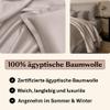 Amqua Egyptian Cotton Mako Satin Bedding Set 200 x 220 cm, Taupe view 2