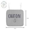 Fabulous Square Chair Cushion, Gray Cat Design, 40 x 40 cm view 2