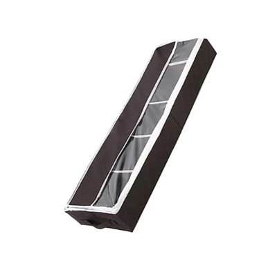 Amosfun Foldable Shoe Storage Box, Small Size with Clear Window, Nonwoven Fabric