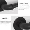 LQSYBHD Indoor/Outdoor Wall-Mounted Handrail, Industrial Rustic Black Metal Pipe, 4 ft/120 cm view 3