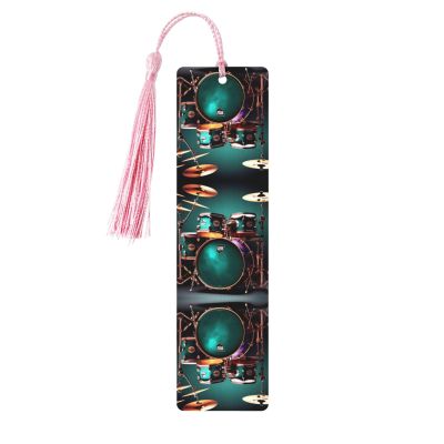 Cool Drum Set Printed Wooden Bookmarks for Men and Women, Book Lovers, Graduation Parties and Party Decor