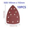 MiJunHD 80-Grit Aluminum Oxide Sandpaper, 10-Pack, 11-Hole Mouse Sander Pads view 2
