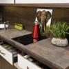 SMTDeco Stove Cover 45 x 52 cm, Tempered Glass, Scratch-Resistant and Non-Slip, Elephant Gray view 3