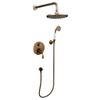 DRFGNF Vintage Antique Brass Wall-Mount Shower System with 8" Rain Showerhead view 1