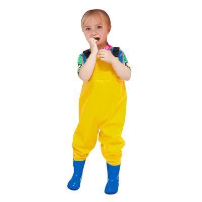 Kids' Waterproof Fishing Waders with Boots and Baby Headband