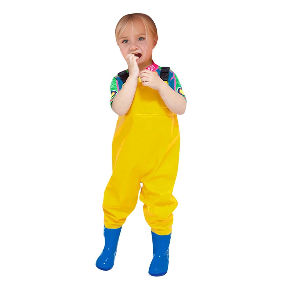 Kids' Waterproof Fishing Waders with Boots and Baby Headband