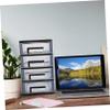 4-Tier Plastic Drawer Organizer, Black, Stackable view 3