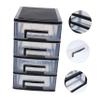 4-Tier Plastic Drawer Organizer, Black, Stackable view 4