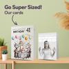 Giftzie 41st Birthday Card for Women and Men, Pawsome Party Cats and Balloons, A5 view 3