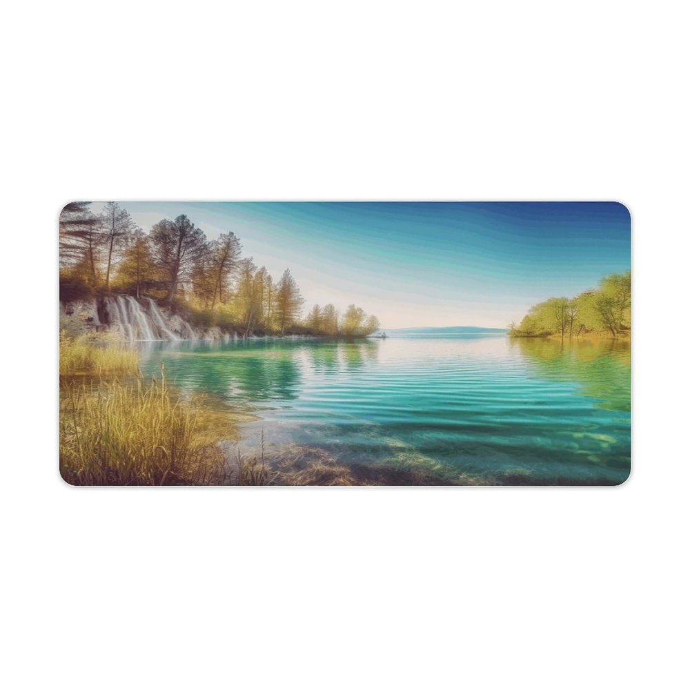 Large Gaming Mouse Pad with Clear Water and Soul Landscape Print