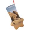 Christmas Stocking with Paw Print and Pyramid Design view 1