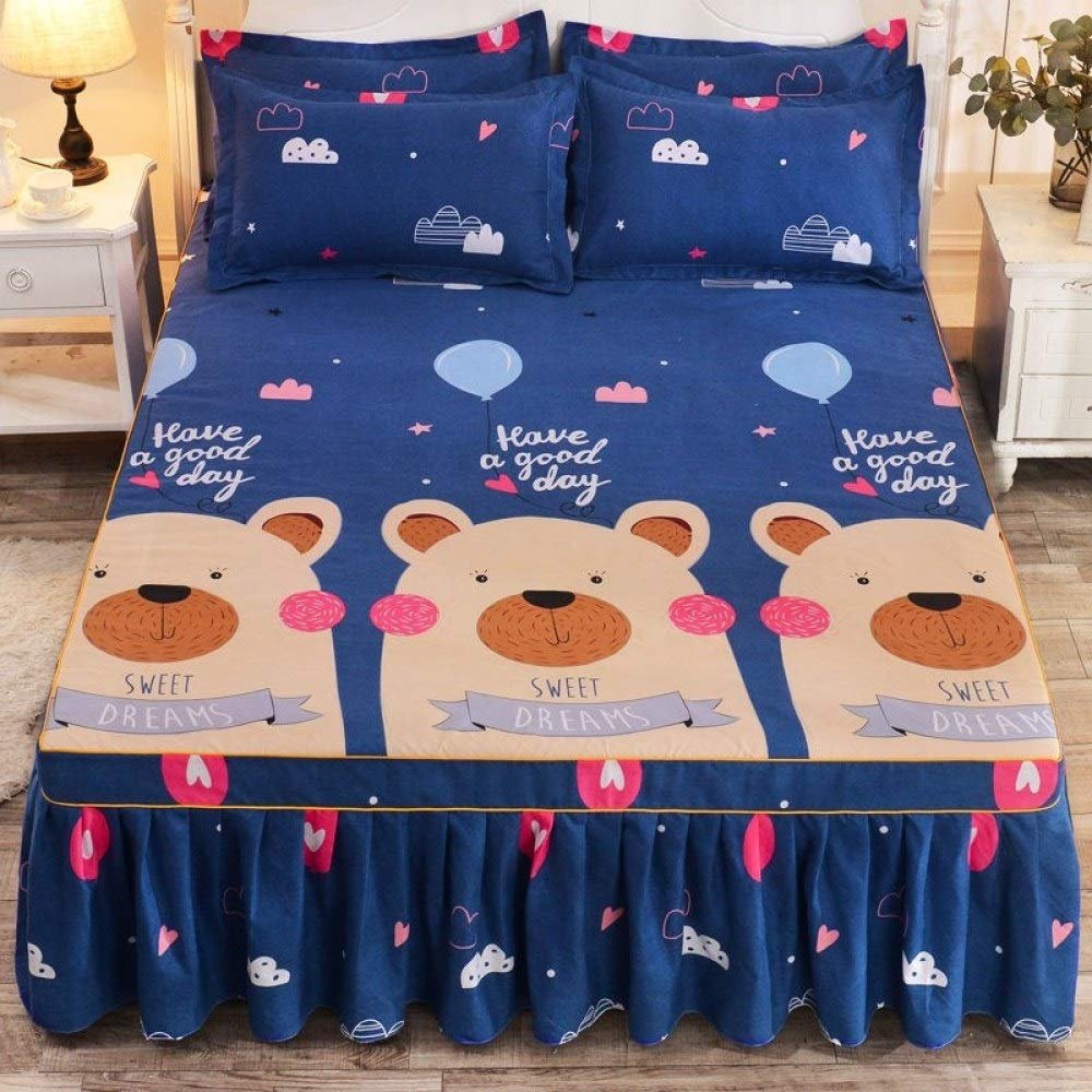 Thick Ruffled Bed Skirt for Single, Double, and King Beds