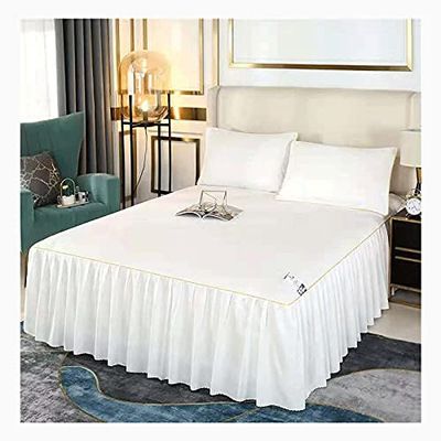 Bed Skirt, Quilted Bed Valance for Double, Twin, King and Queen Beds, Bedroom Decor, Non-Slip Mattress Cover, Dust-Resistant, Soft and Comfortable