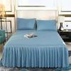 Bed Skirt, Quilted Bed Valance for Double, Twin, King and Queen Beds, Bedroom Decor, Non-Slip Mattress Cover, Dust-Resistant, Soft and Comfortable view 3