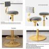 AJYBYUKJ Velvet Bar Stools, Set of 2, Swivel, Adjustable, Gold Legs, 24–32 in. view 2